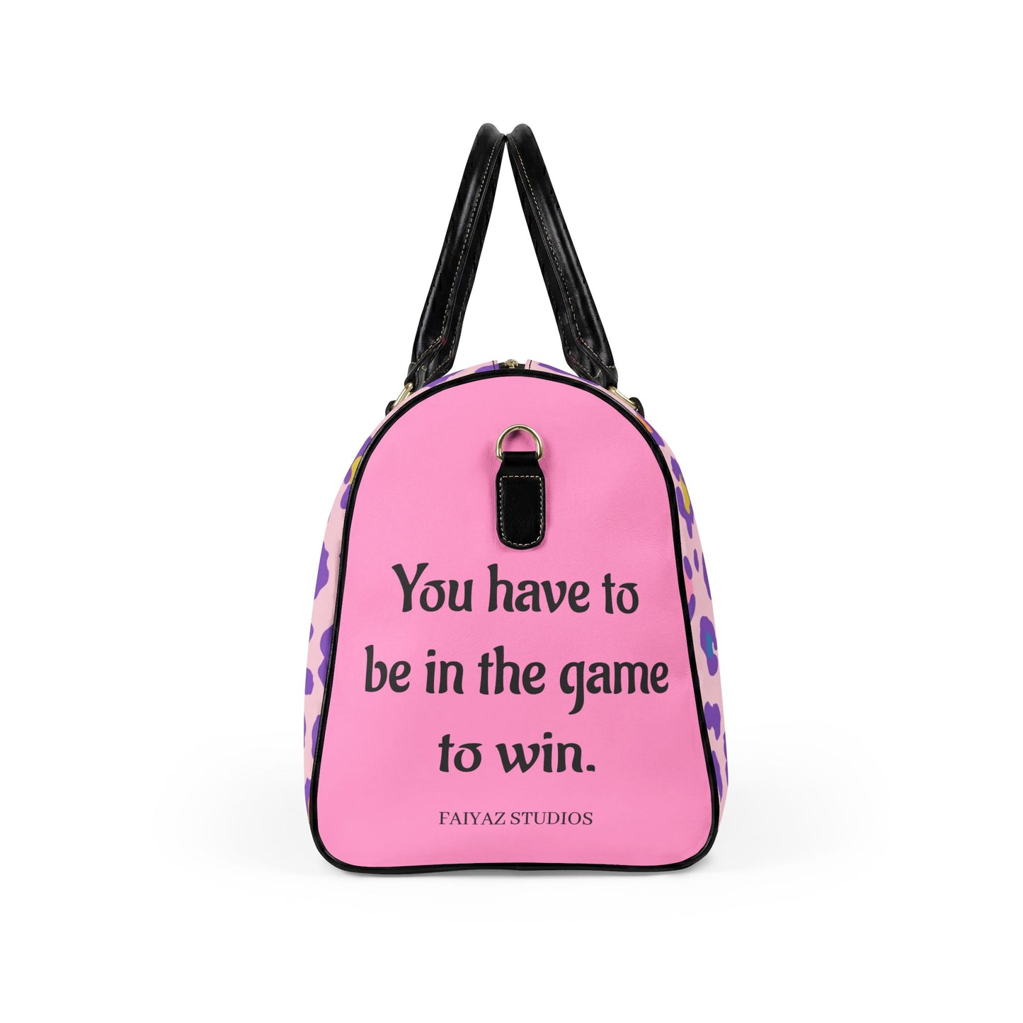 Pink Cheetah Studio Leather Duffle
