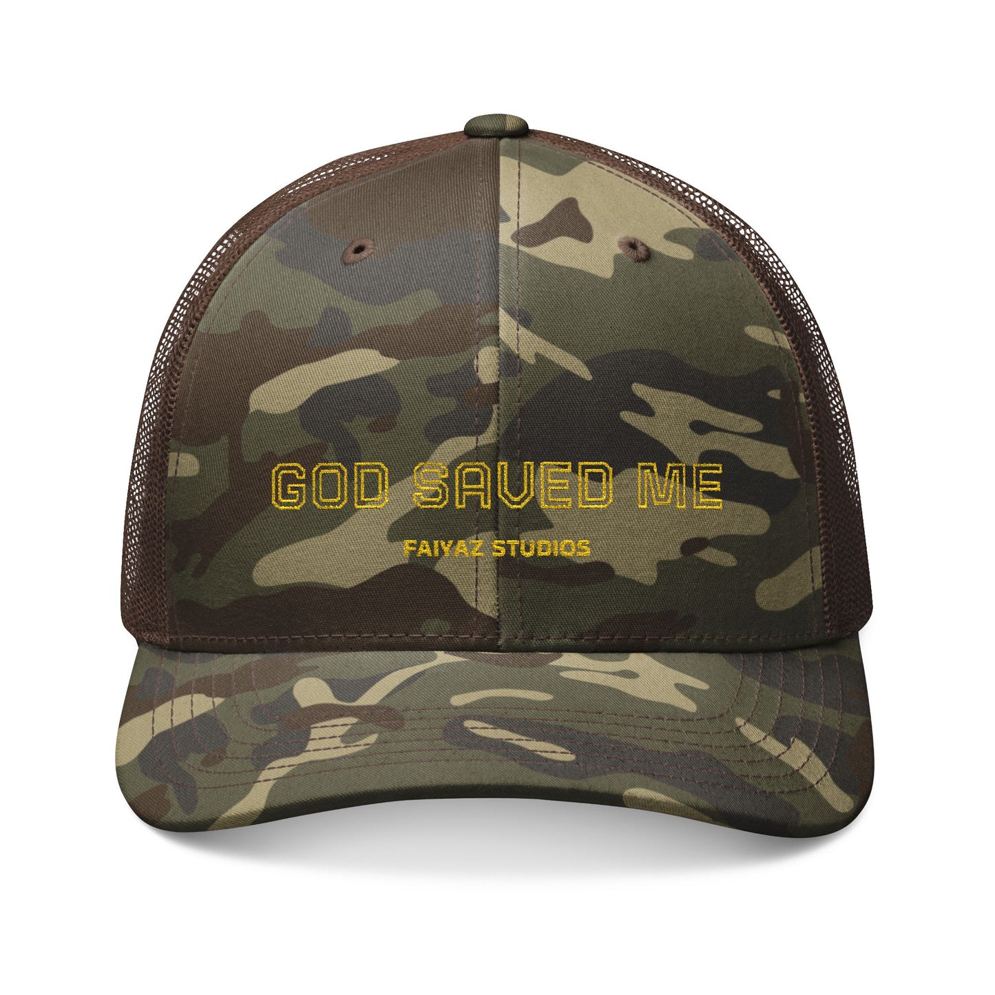 SAVED Camouflage Trucker Hat