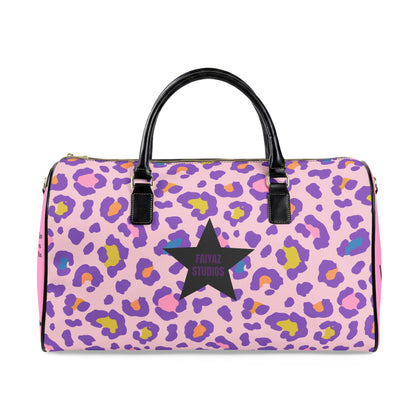 Pink Cheetah Studio Leather Duffle