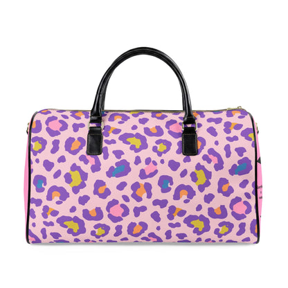 Pink Cheetah Studio Leather Duffle