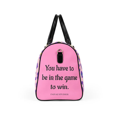 Pink Cheetah Studio Leather Duffle