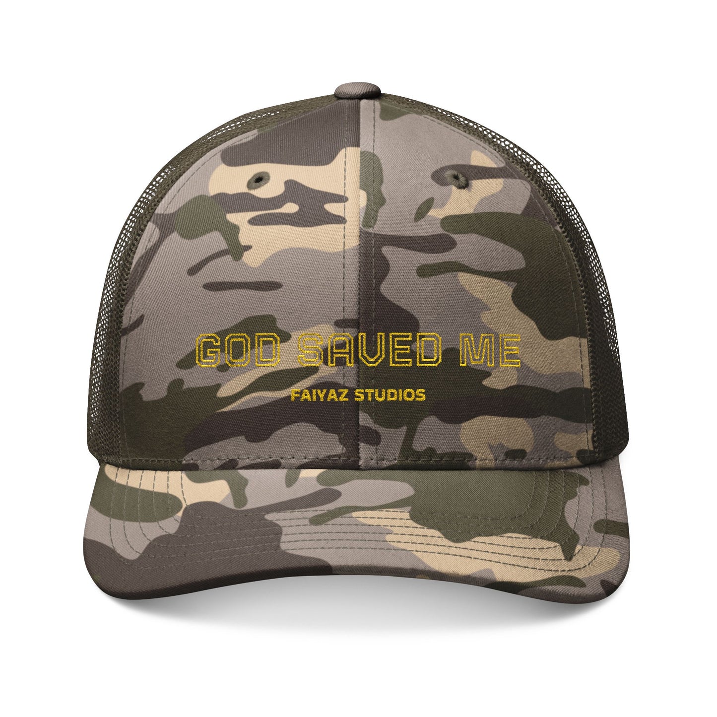 SAVED Camouflage Trucker Hat