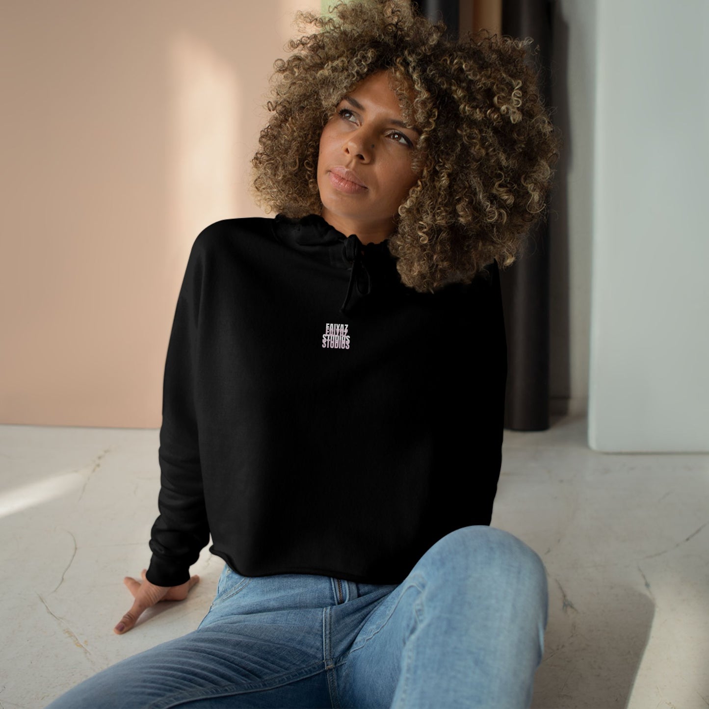 God Saved Me. Cropped Hoodie — Minimalist Faith-Inspired Crop Sweatshirt