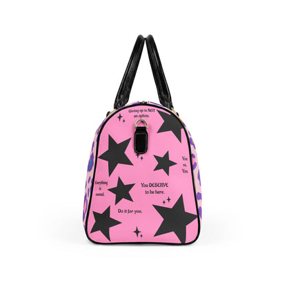 Pink Cheetah Studio Leather Duffle