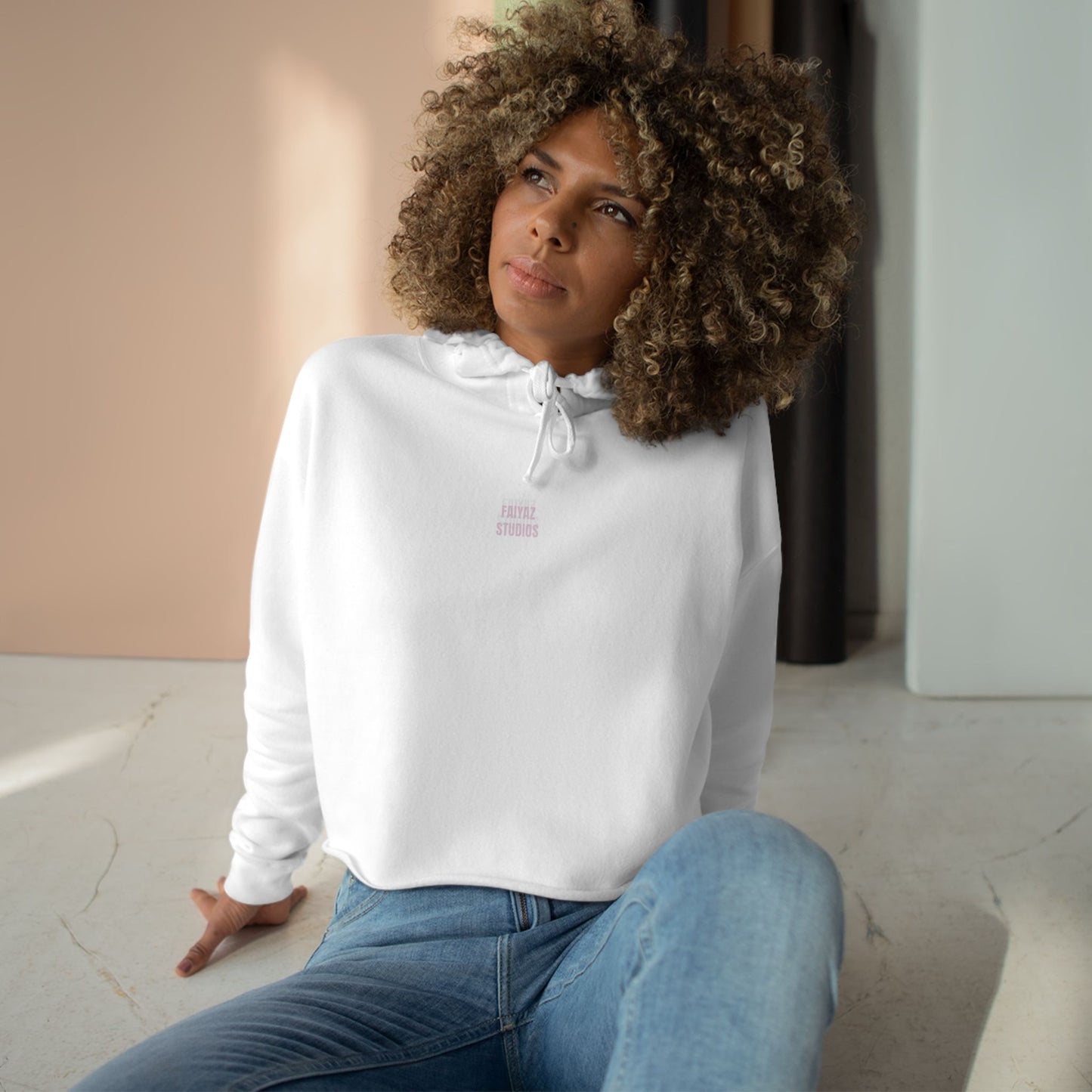God Saved Me. Cropped Hoodie — Minimalist Faith-Inspired Crop Sweatshirt