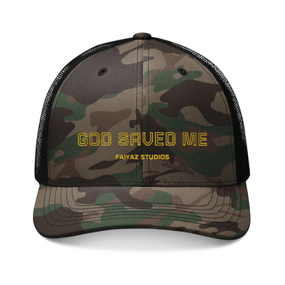 SAVED Camouflage Trucker Hat