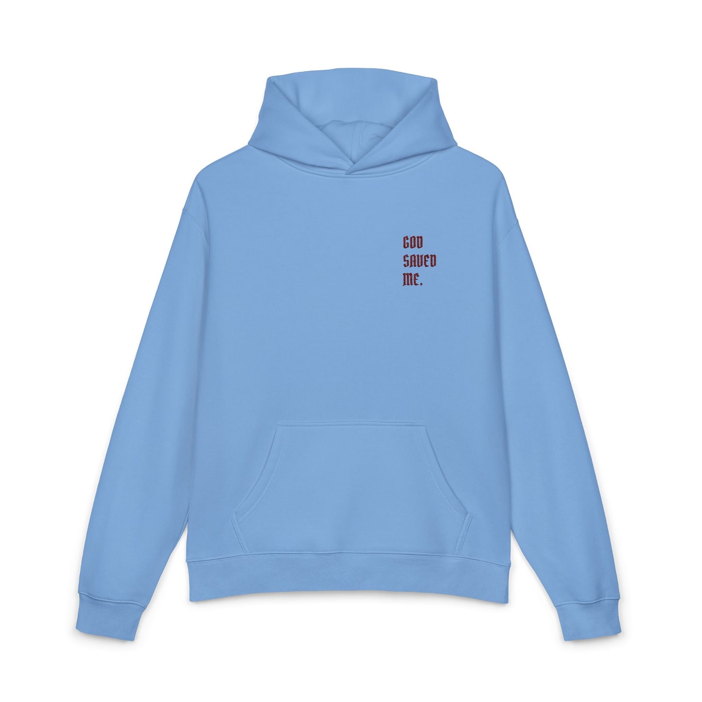 Relaxed Hoodie — Minimal Black Hoodie with Small Red 'Good Vibes Only' Chest Text